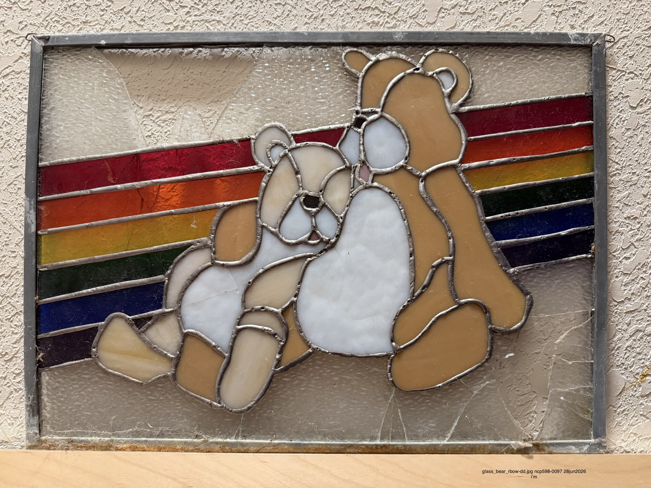 Rainbow Stained Glass <em>echoes</em> Bear