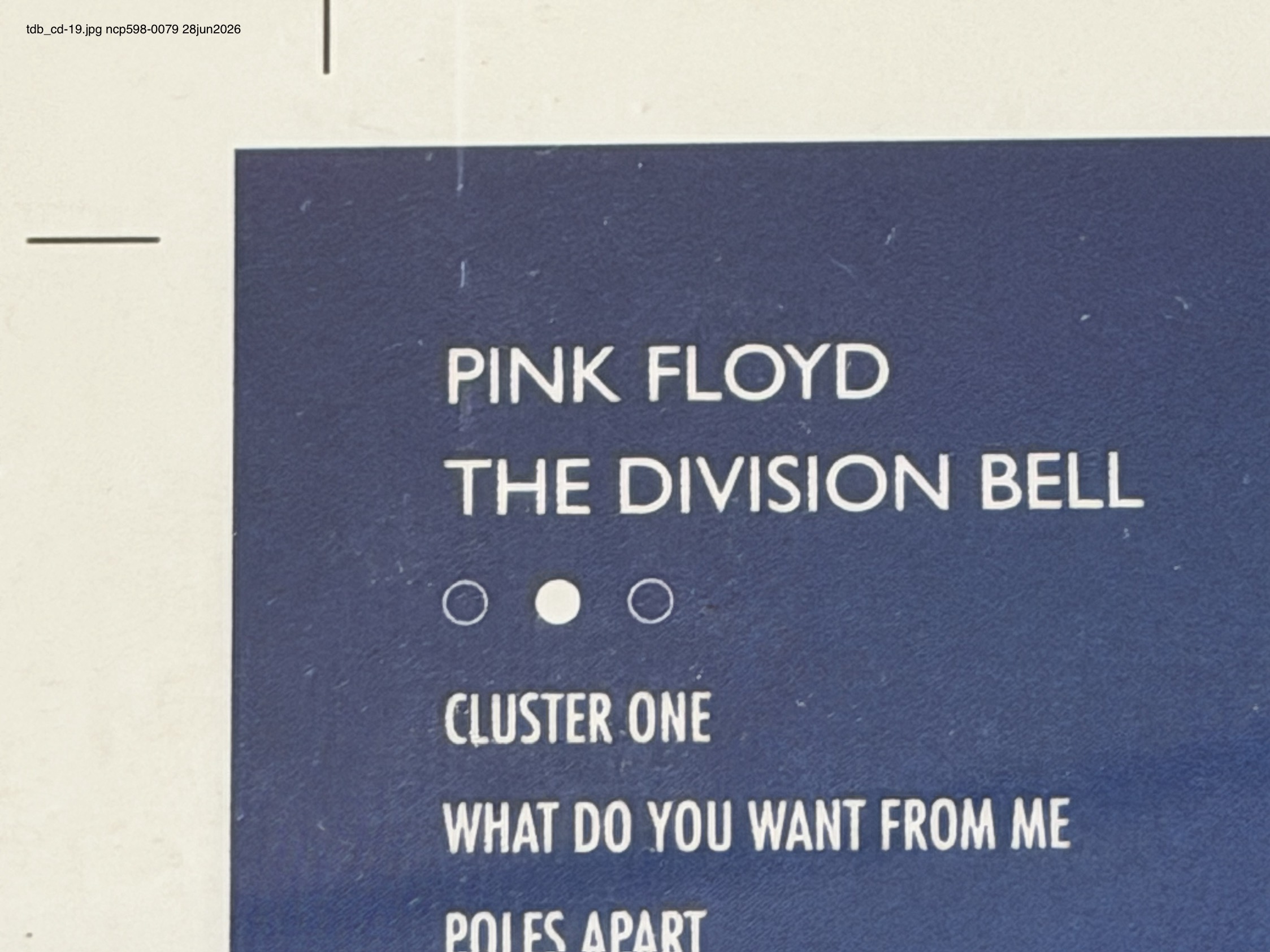 CD Booklet Page 2 Variant